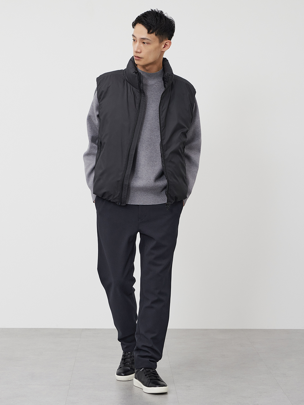 ダウンベストを使ったコーデ