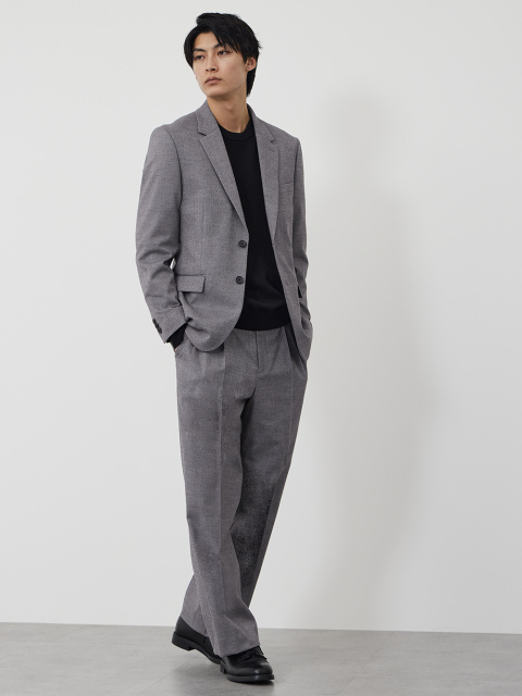 ウォッシャブルフラノワイドパンツ