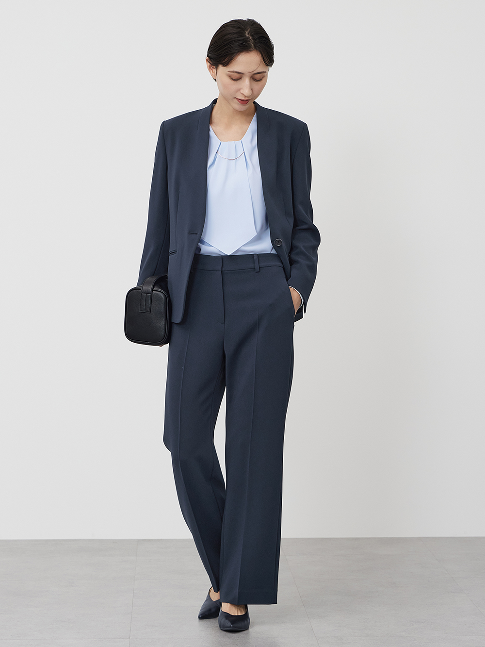 ワイドパンツ（リネンブレンド）、【丈長め】ワイドパンツ（リネン