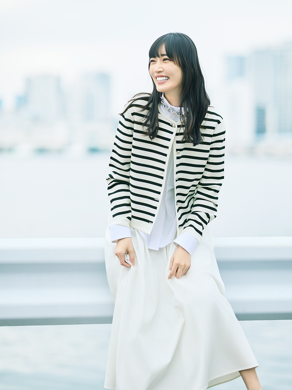 コットンブレンドカーディガン