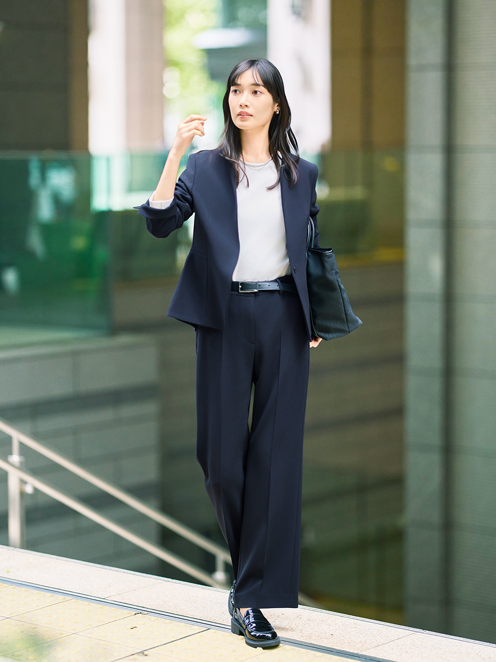 トリアセブレンドペプラムジャケット