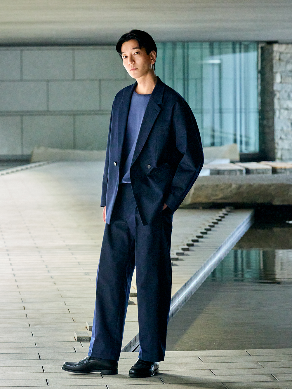 ハイパフォーマンスデニムダブルブレストジャケット