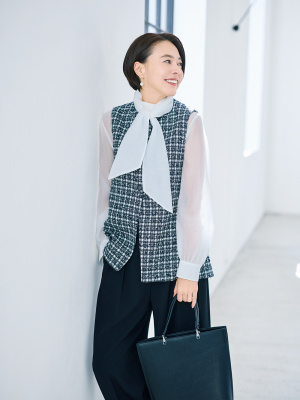 PLST(プラステ)公式 | ツイードペプラムジレ