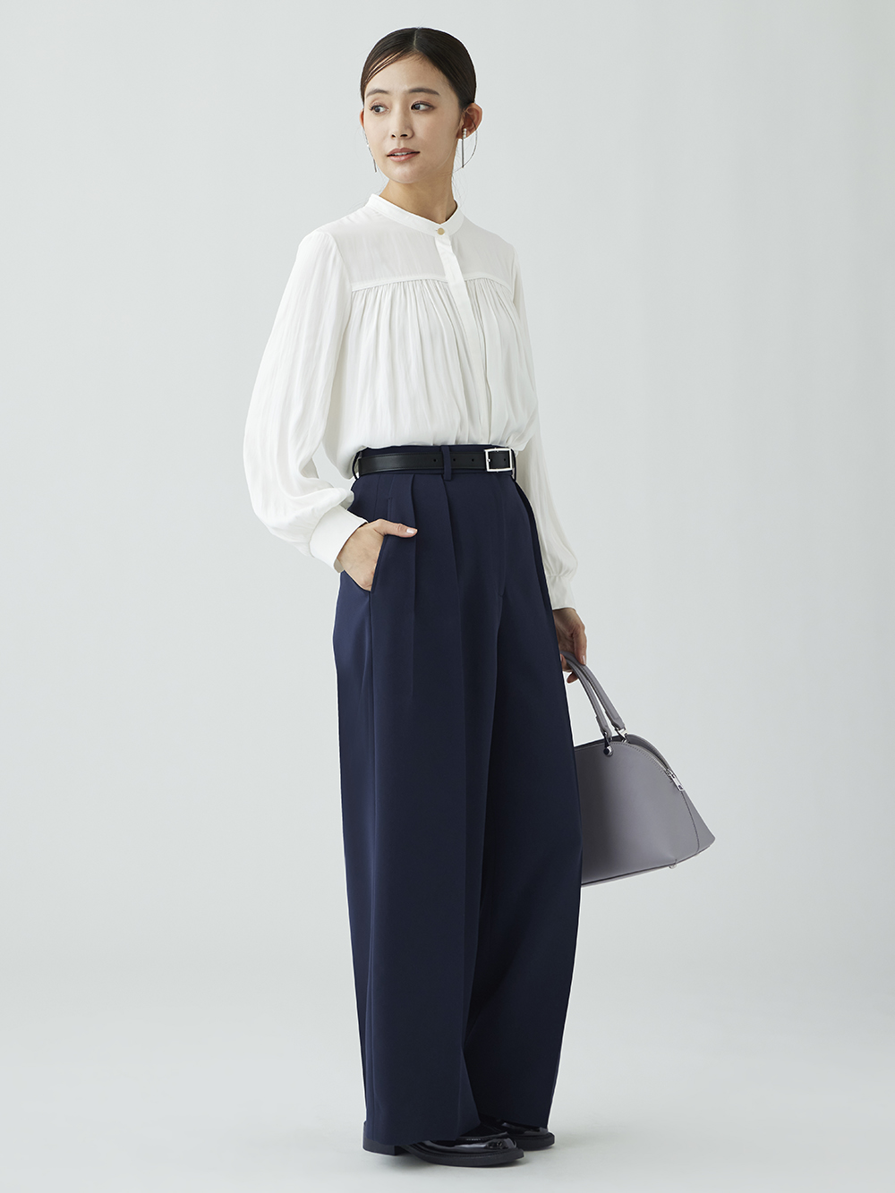 トリアセブレンド2タックワイドパンツ