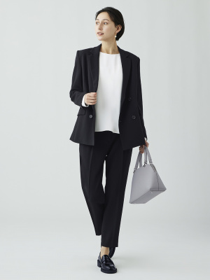 【美品♡2024モデル！】PLST トリアセブレンドパンツスーツ　ストライプ　S 美品♡2024モデル！】PLST トリアセブレンドパンツスーツ ストライプ S