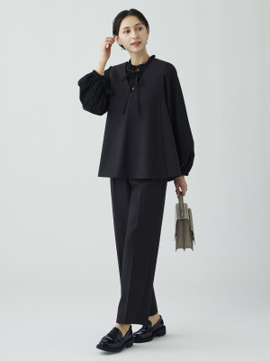 PLST セットアップ　ストレッチダブルクロスパンツスーツ＋カットソーセット プラステ ストレッチダブルクロスセットアップ｜Yahoo!フリマ（旧