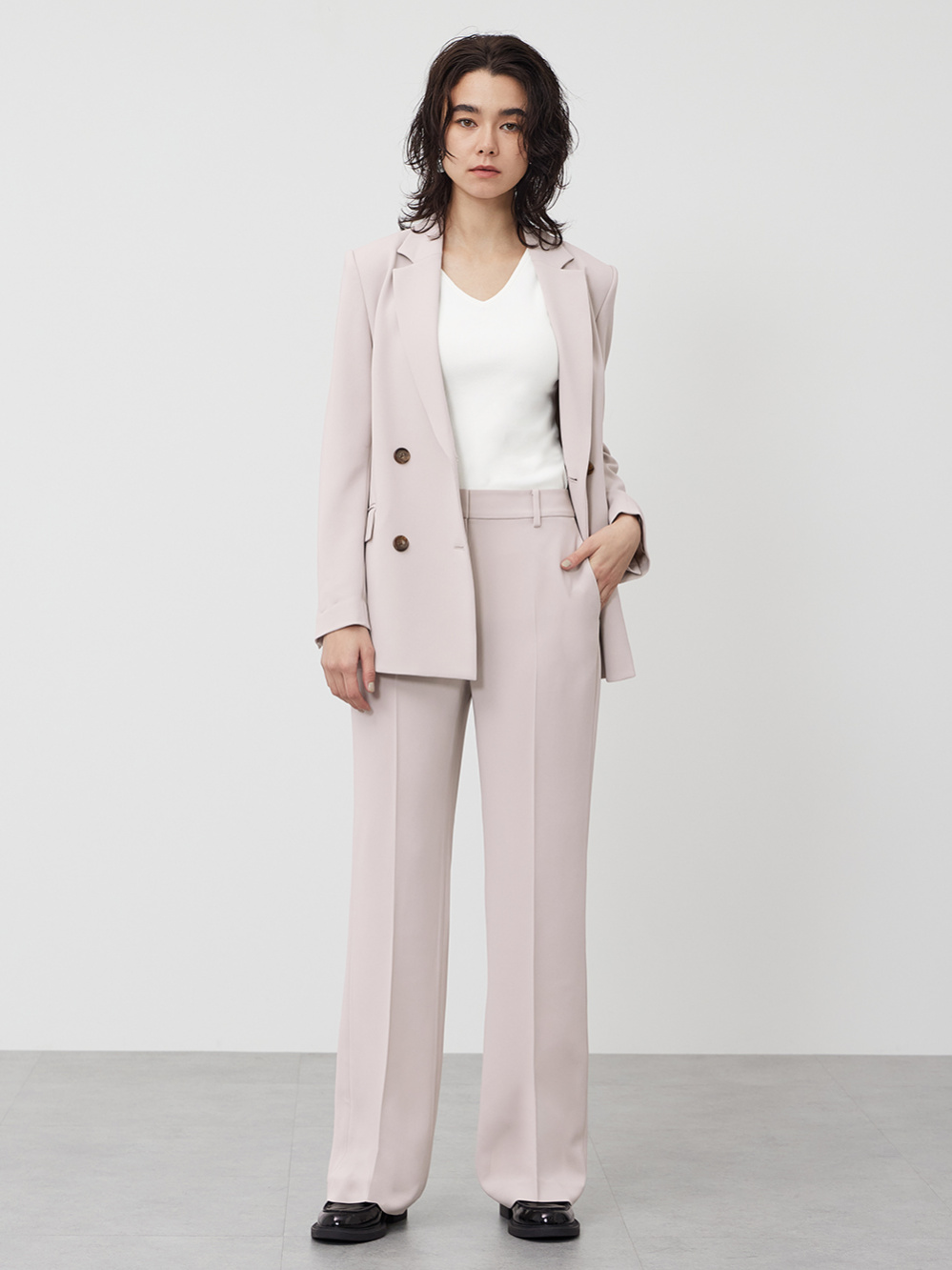 トリアセブレンドダブルジャケット、トリアセブレンド2タックワイド