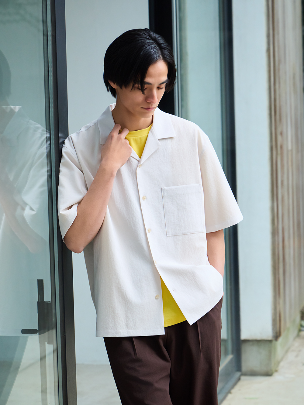 プレシャスドライオープンカラーシャツ