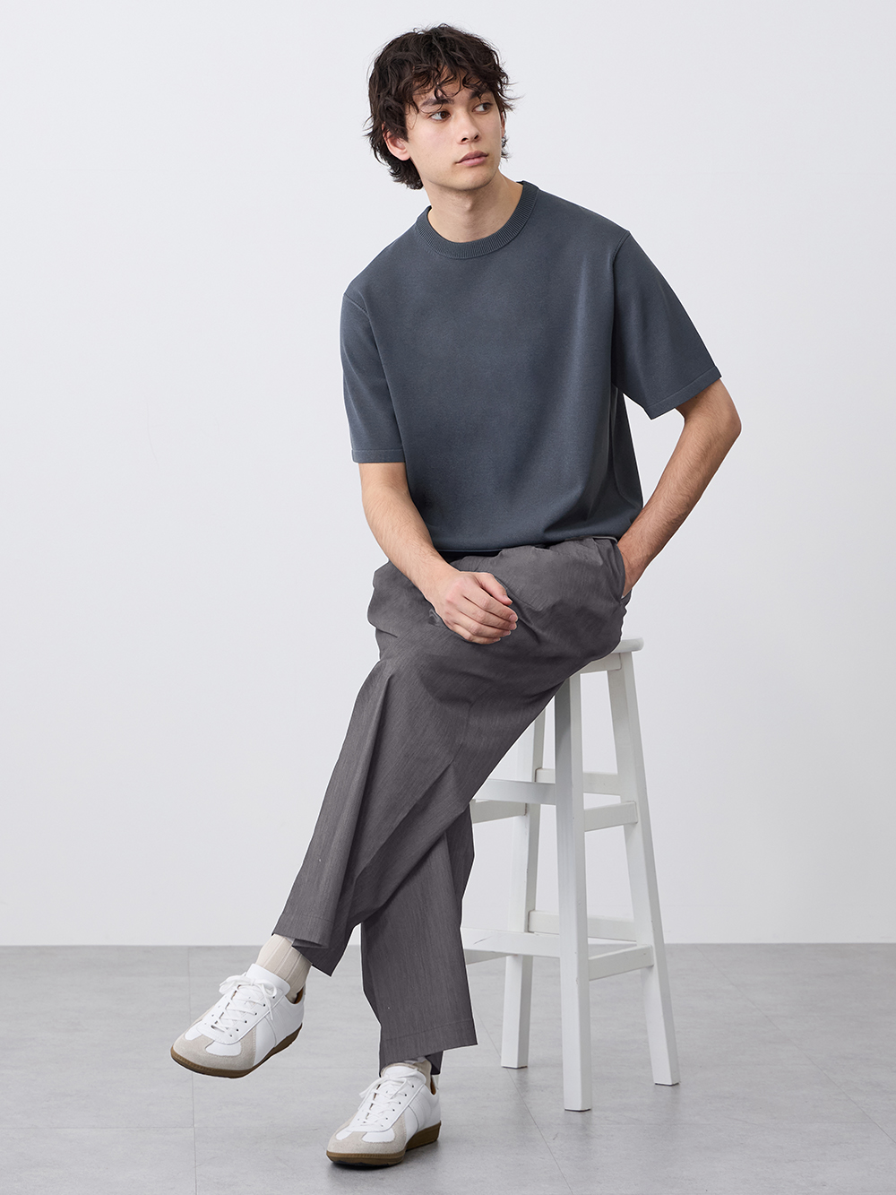ウォッシャブルニットTシャツ