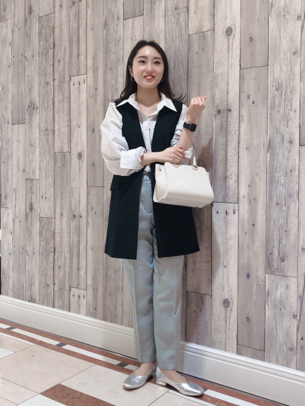 幻想的 PLSTプラステ今季 ジレ\u0026ボトムセットアップ ブラック