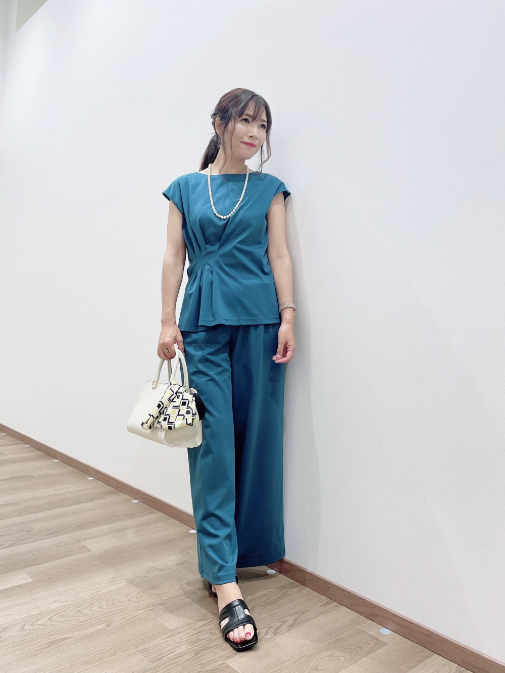 ティアードブラウスパンツセットアップ、【PLST限定】FATTORSETA