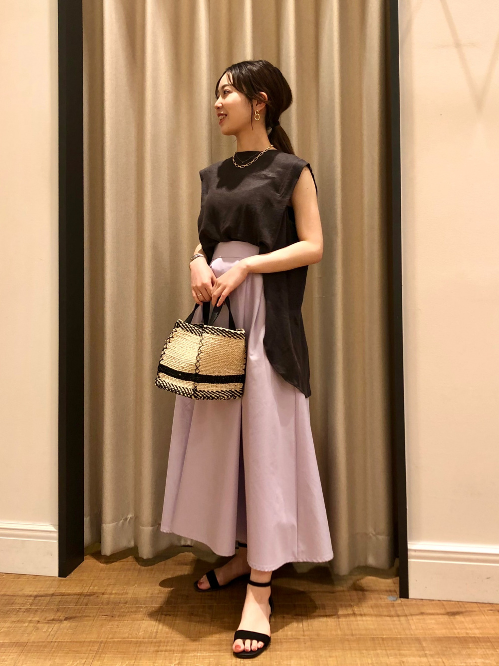 美品♪プラステ PLST リネンスカートセットアップ 他 計4点おまとめ♪ PLST(プラステ)公式 | リネンブレンドシャツスカートセットアップ