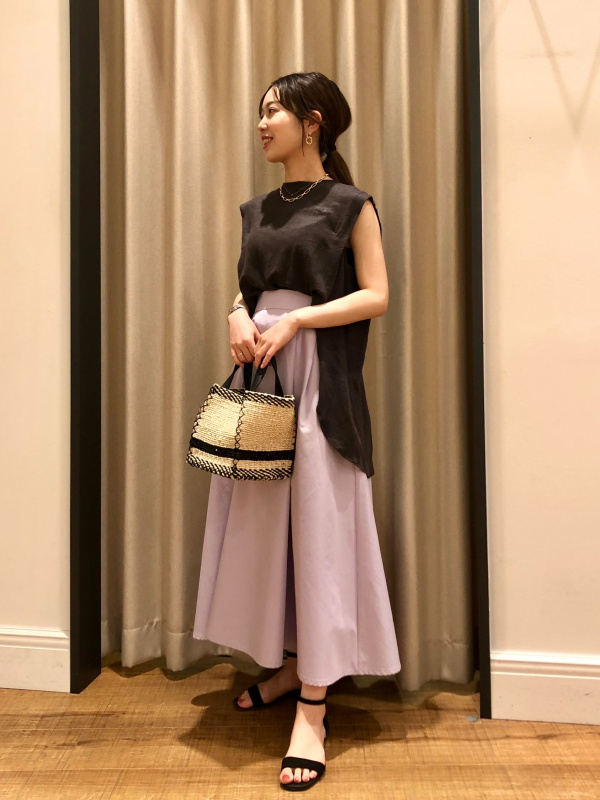 トリアセコットンセーラーカラーブラウス 122108004、ボリュームフレア  