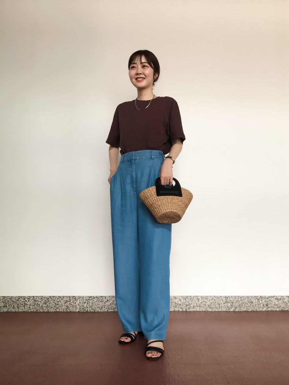 PLST プラステ レーヨンリネンストレッチ セットアップ