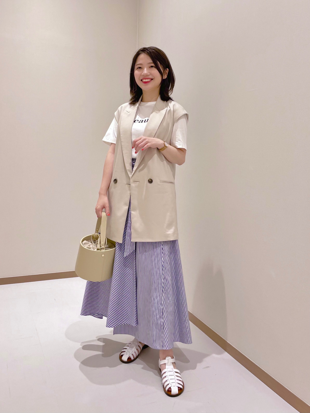 レーヨンリネンストレッチジレ（セットアップ可能）、クルー