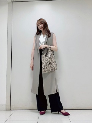 【極美品♡３点セット】プラステ　コンフォートリュクスパンツスーツ　ブラウス付　S セール】【レディーススーツ】＜Callarus＞タックボウタイ風