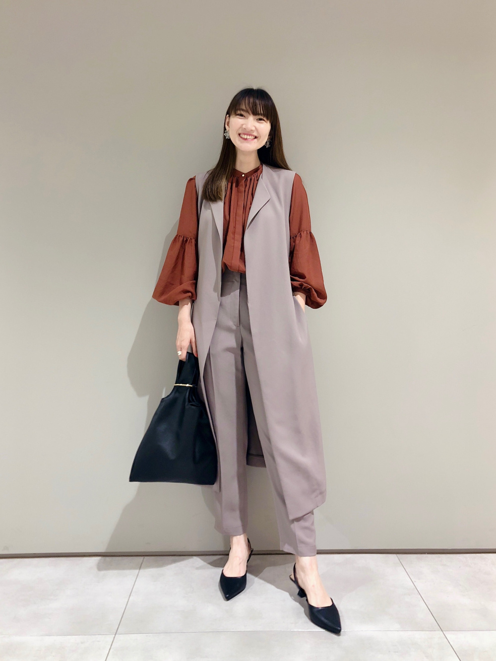 PLST プラステ トリアセテート ロングジレ セットアップ 