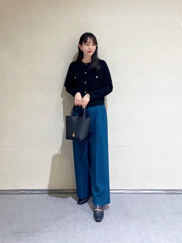 PLST(プラステ)公式 | メタルボタンクルーネックカーディガン 122403024