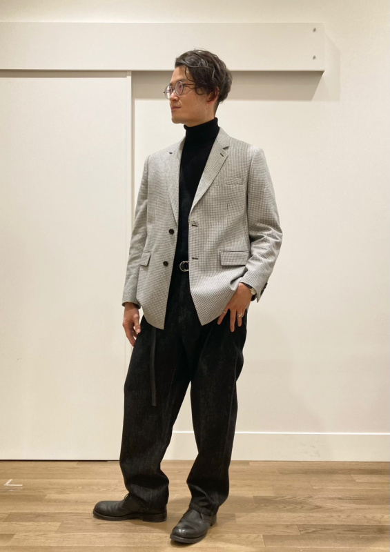 美品✨ PLST ダブルクロスジャケット　トラウザーズ　セットアップ　Lネイビー PLUS STYLE トラウザーズ（ダブルクロス）、ダブルクロスジャケット