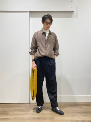 PLST(プラステ)公式 | ウールブレンド2タックワイドパンツ