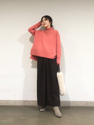 PLST(プラステ)公式 | ウールブレンドタックワイドパンツ