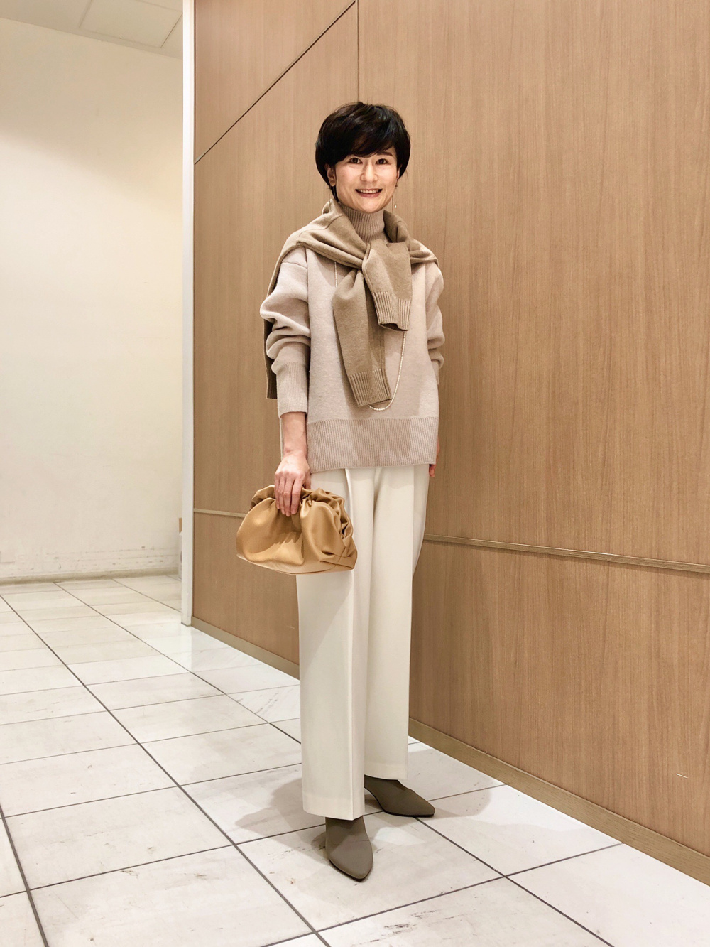 PLUS STYLE ワイドパンツ（ウールブレンドウォームリザーブ