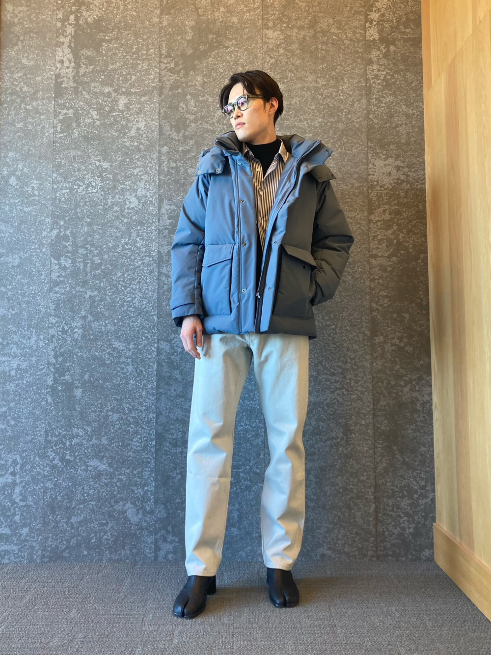 カシミヤブレンドモックネックセーター、UNIQLO and HELMUT LANG