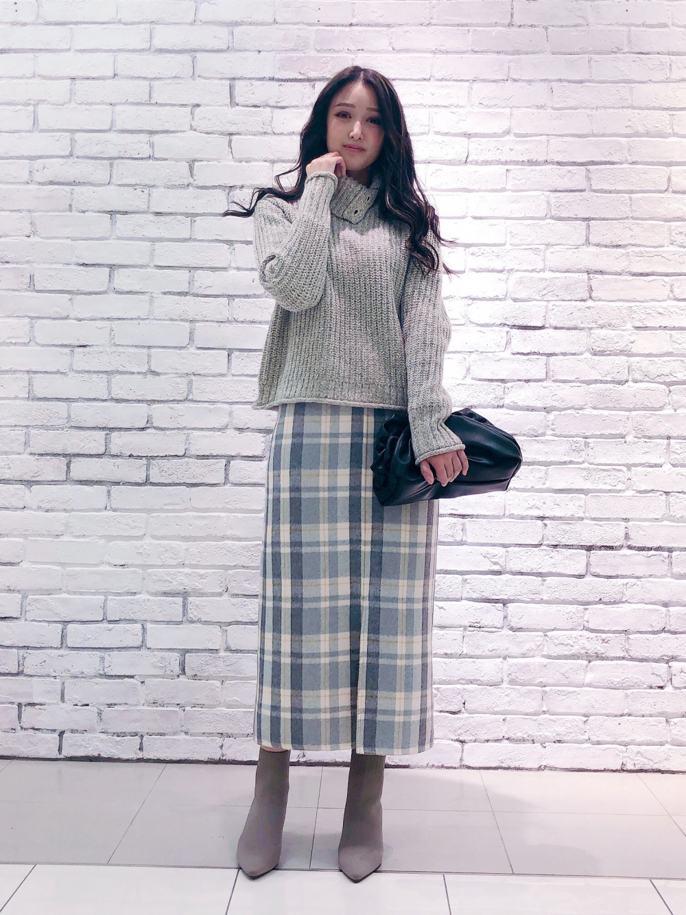 24AW☆PLST☆ウールブレンドリバーナロースカート PLST(プラステ)公式 | ウールブレンドリバーナロースカート