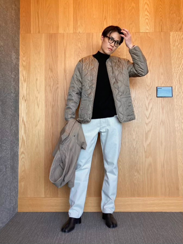 リラックスフィットジップアップブルゾン、UNIQLO and HELMUT