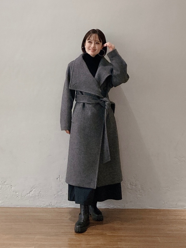 【新品タグ付】 PLST プラステ シャギーチェスターコート M グレー PLST(プラステ)公式 | シャギーチェスターコート