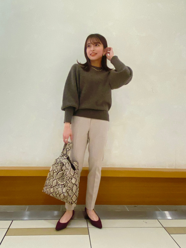 モノトーンフラワープリントワンピース（長袖）、【PLST限定