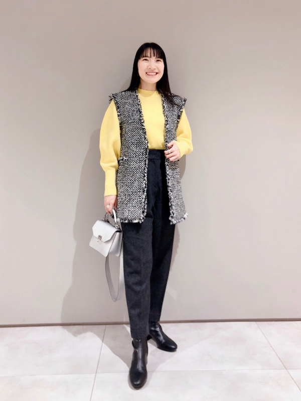 ツイードミドルジレ（レディース）の着用コーディネート一覧| プラステ