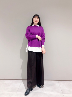 新品タグ付 PLST プラステ ウールブレンドイージーパンツ