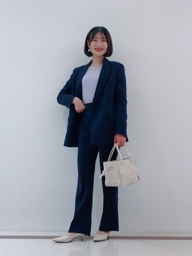 プラステ　トリアセブレンドダブルジャケット　紺　ネイビー　ウォッシュブル　現行 PLST(プラステ)公式 | 2024年モデル トリアセブレンドダブル