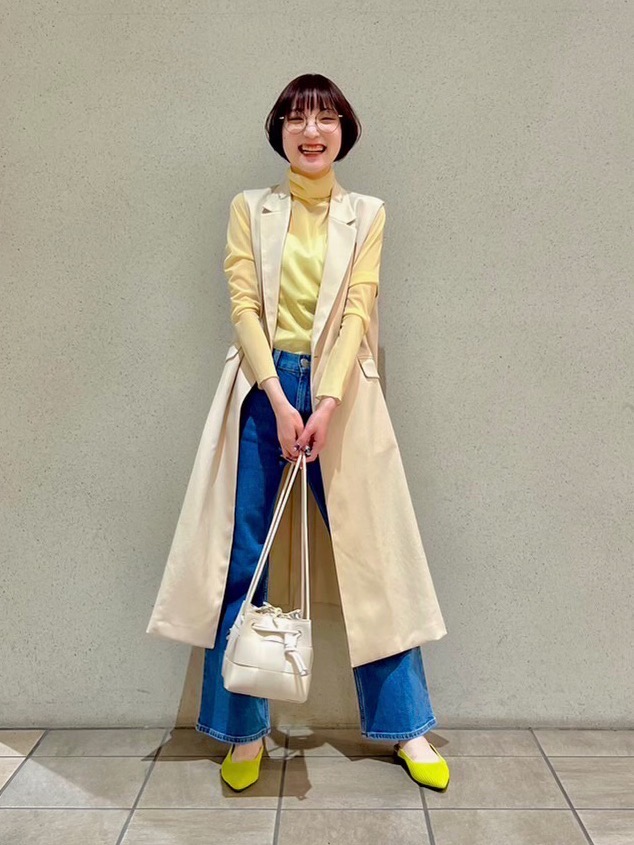 公式スタイリング プラステ プラステ ワッシャーツイルロングジレ