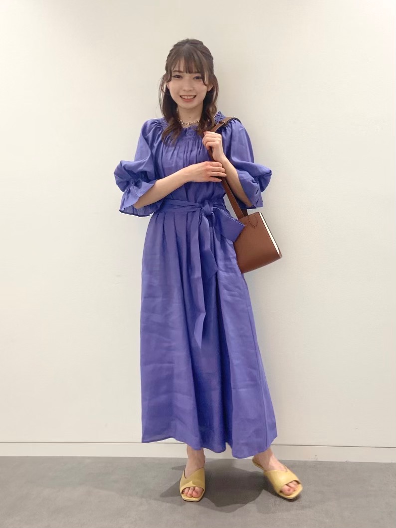 2WAYボウタイワンピース（長袖）、ボリュームチェーンネックレス」の