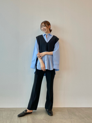 【専用】プラステ　セットアップ　パンツ　2WAYライトストレッチ　M/M　ネイビ PLST - PLST プラステ 2WAYライトストレッチテーパードパンツ