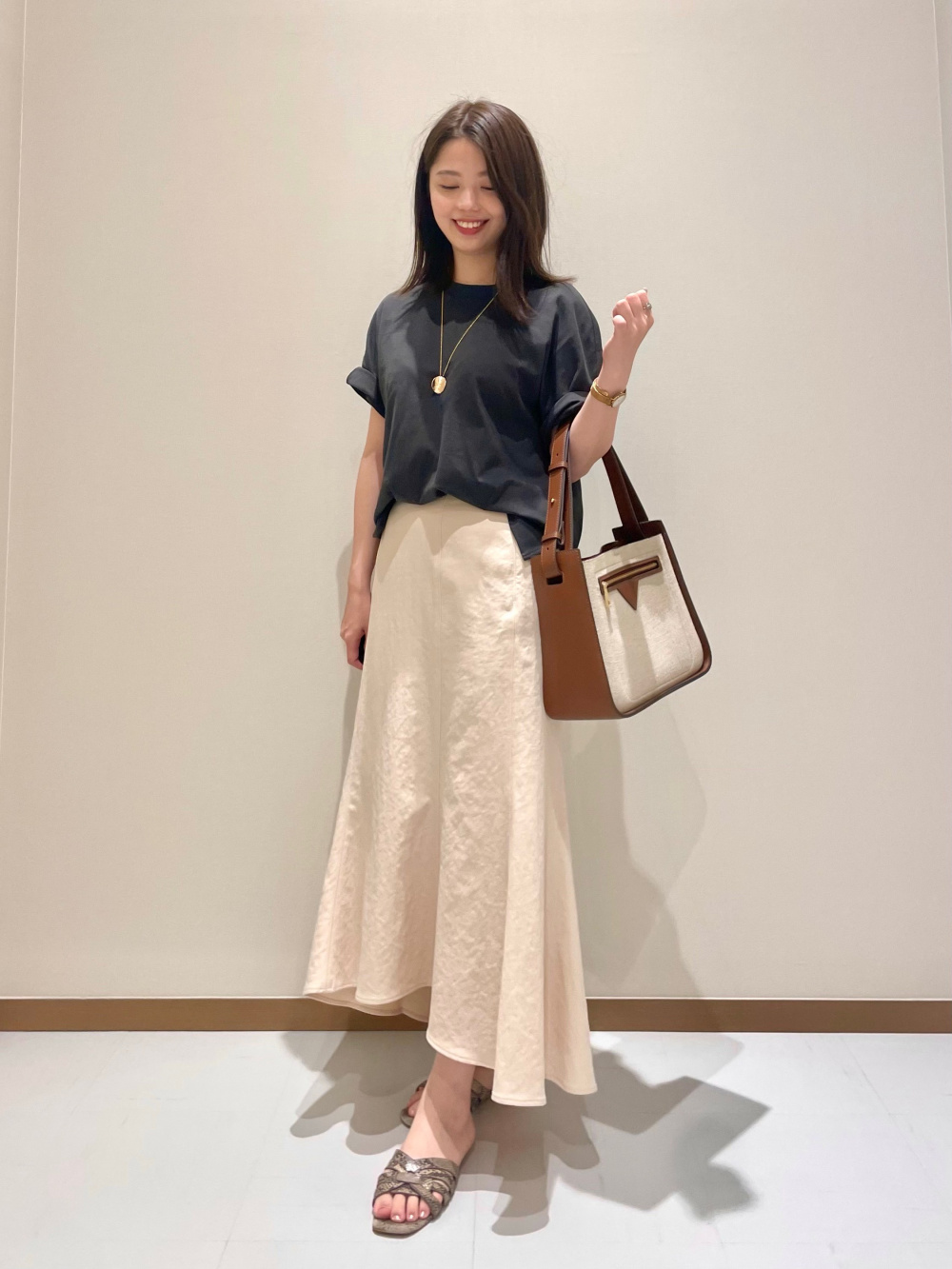 ライラック　PLST ワッシャーツイル　ロングジレ PLST(プラステ)公式 | ワッシャーツイルロングジレ