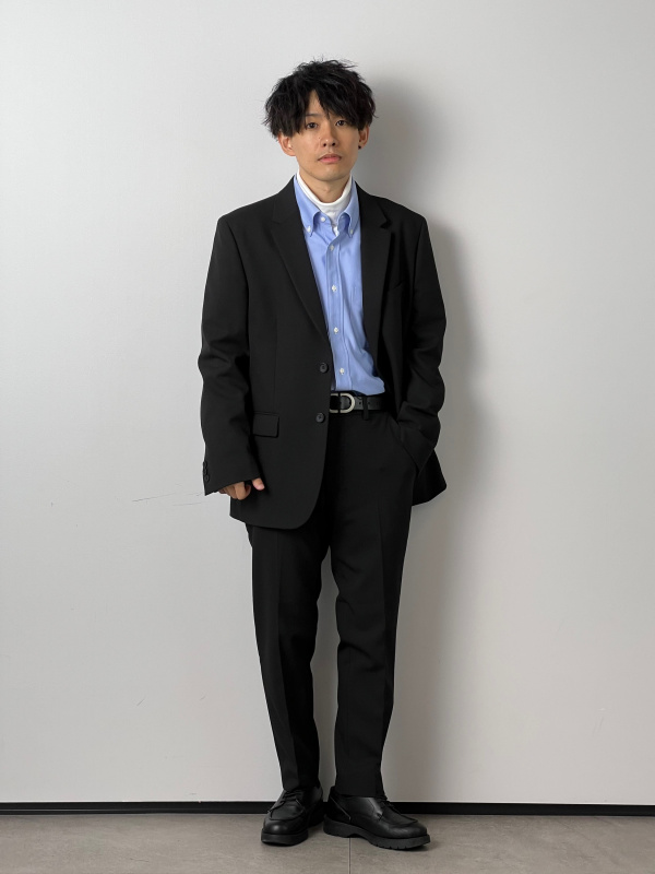 PLST ウォームリザーブカラーレスジャケット パンツ 黒 セットアップ