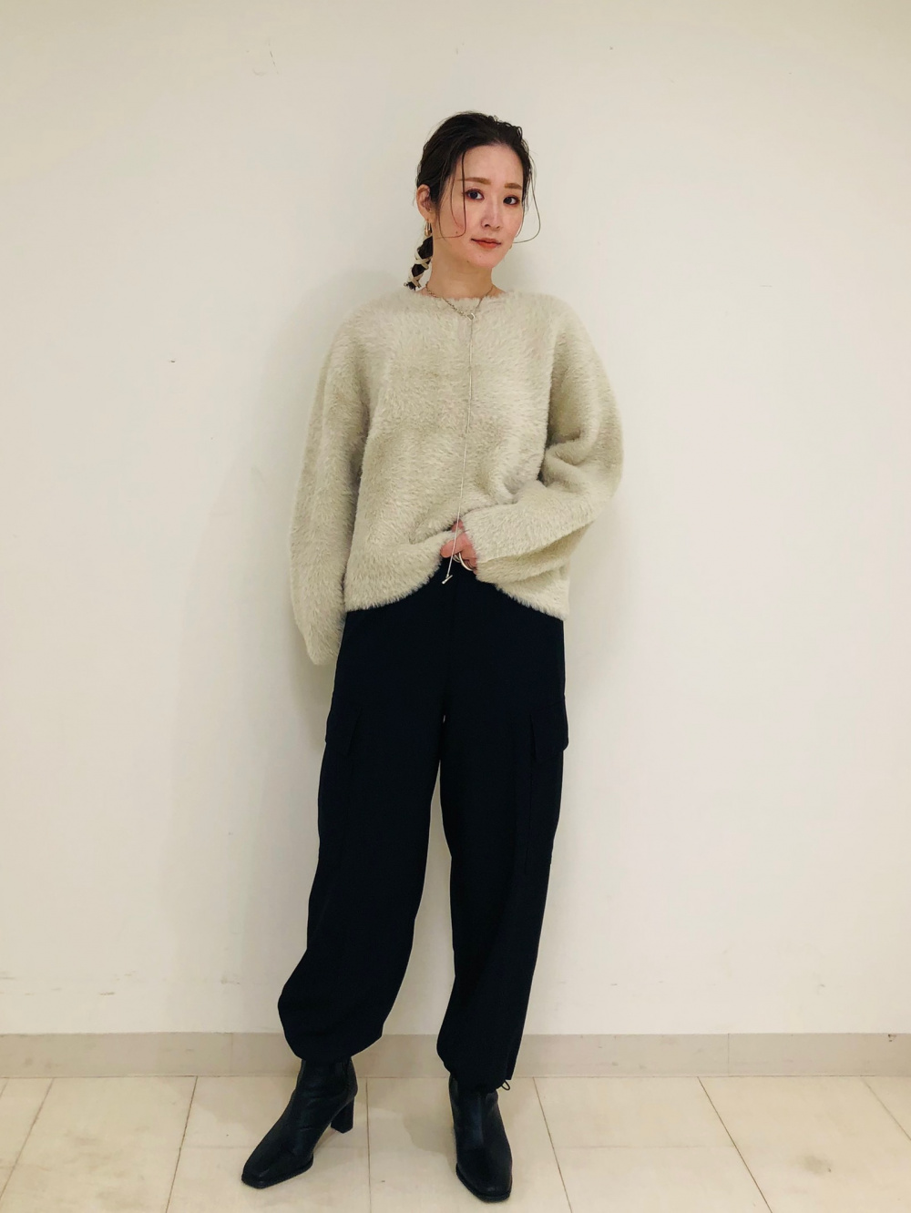 フェザーヤーン2WAYカーディガン、ホールガーメント®ニット2WAY