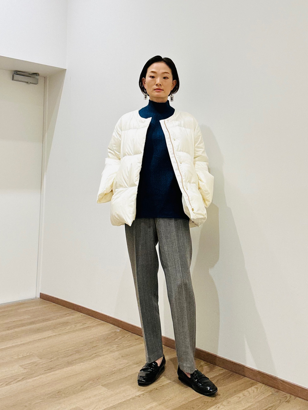 PLST✨2WAYネックオーバーサイズダウンジャケット　ホワイト　Mサイズ ugc_stylehint_plst_jp_photo_23