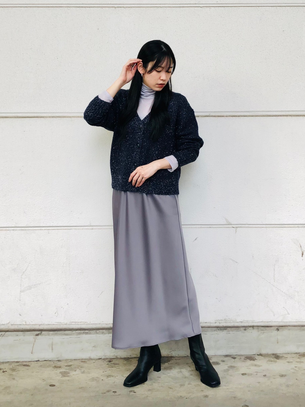 アルパカブレンドタートルネックセーター（長袖）、カシミヤ