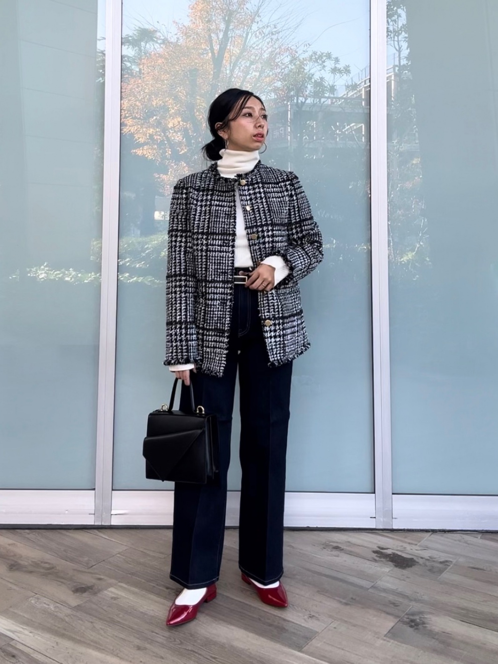 【美品】プラステ　ペプラム　フェイクパールブラウスパンツ　セットアップ PLST(プラステ)公式 | フェイクパールペプラムブラウスセットアップ