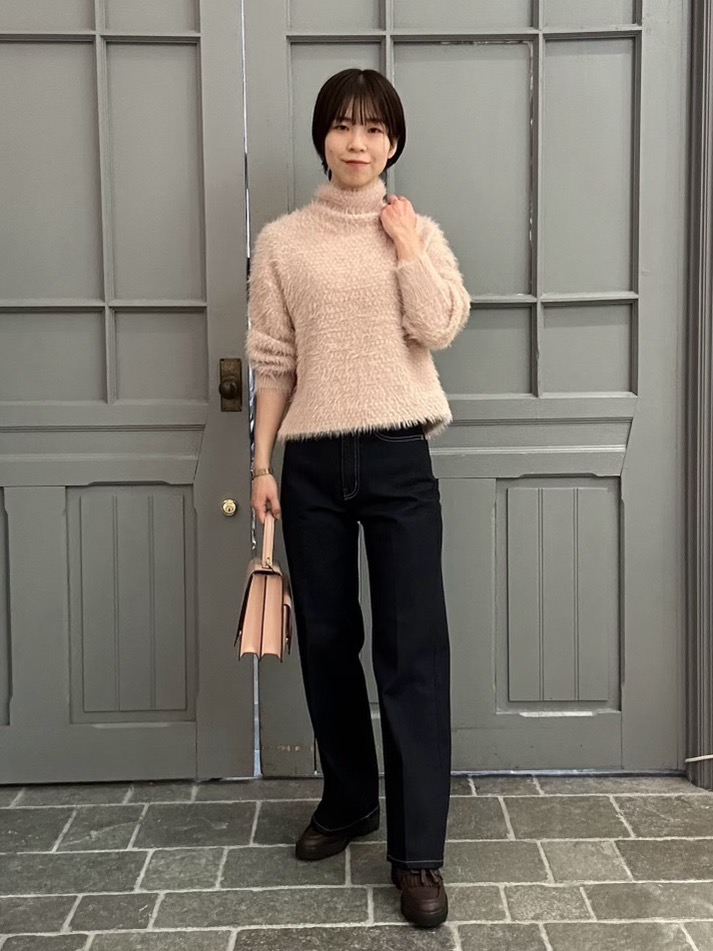 ハイネックギャザーブラウス（吸汗速乾）（長袖）、ホール