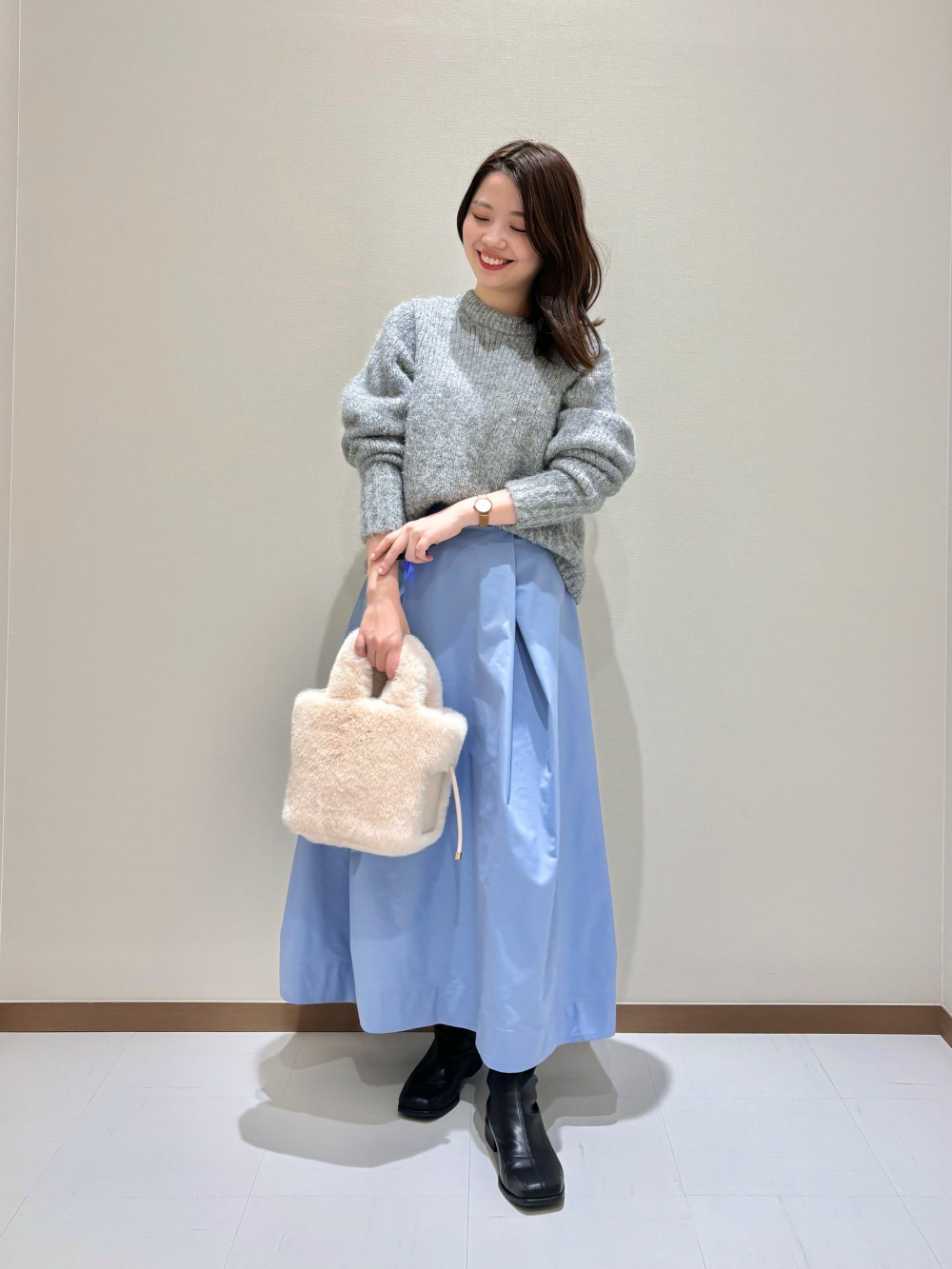 アートフラワープリントフレアスカート、エクストラファイン