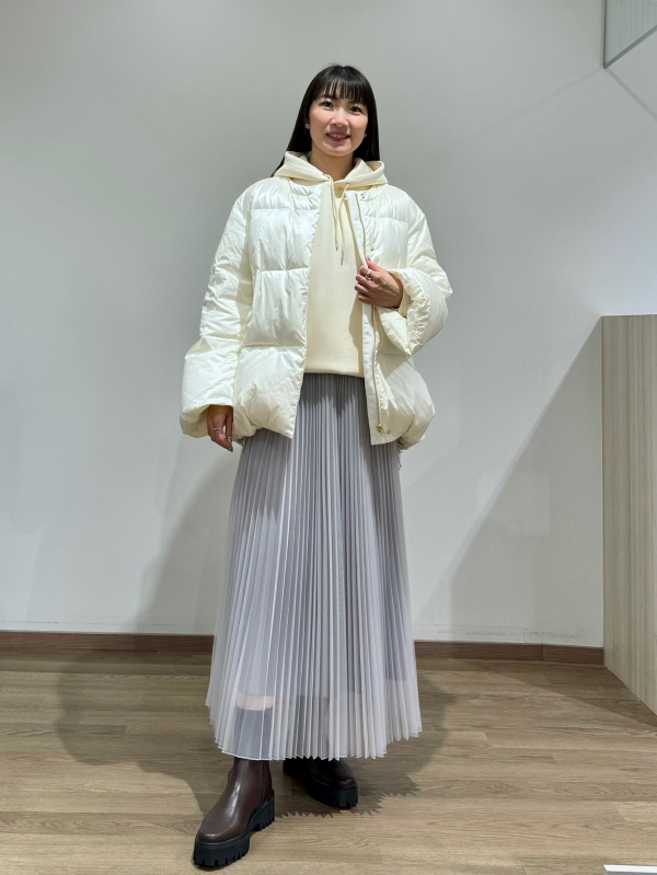 美品　プラステグレー チュール ロングスカート チュールプリーツロングスカート（レディース）の着用