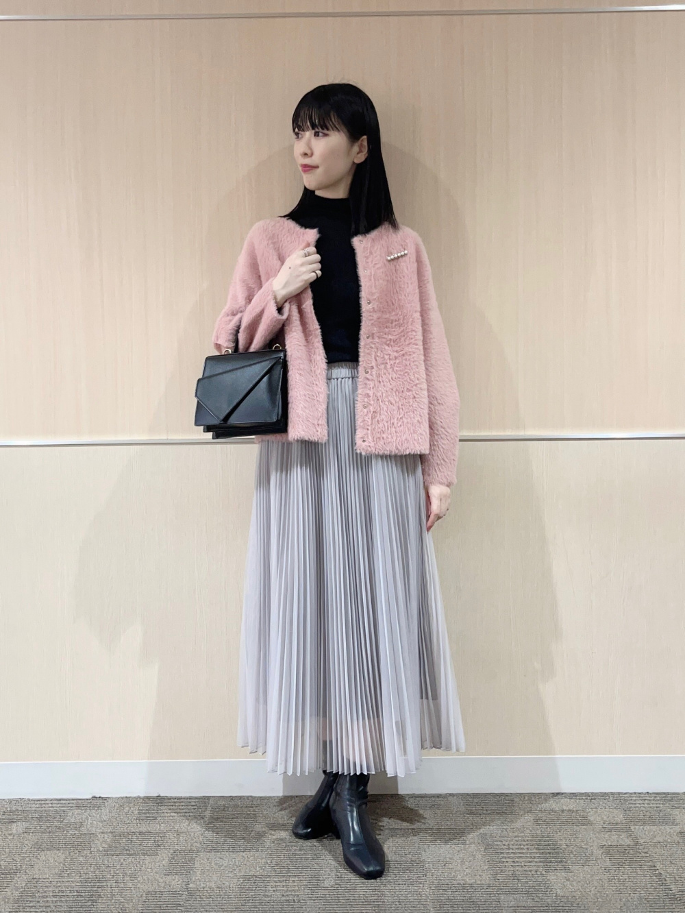 【極美品】プラステ　ツイードノーカラージャケット（ラメ糸入り） PLST(プラステ)公式 | ツイードノーカラージャケット（ラメ糸入り）