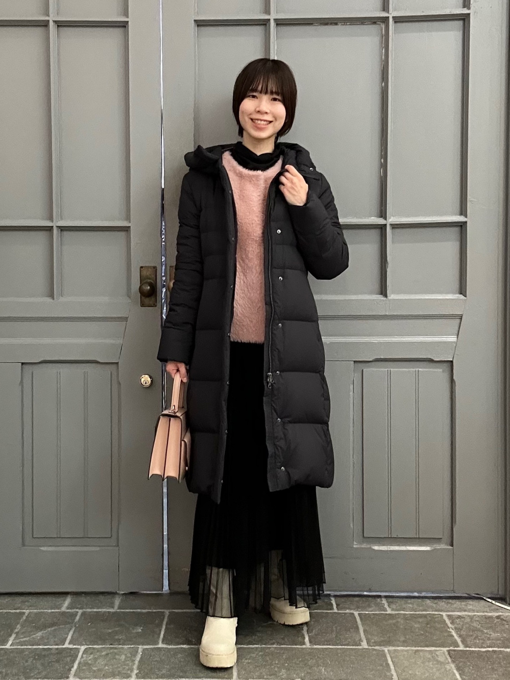 ツイードノーカラージャケット（ラメ糸入り）、フェイクファー