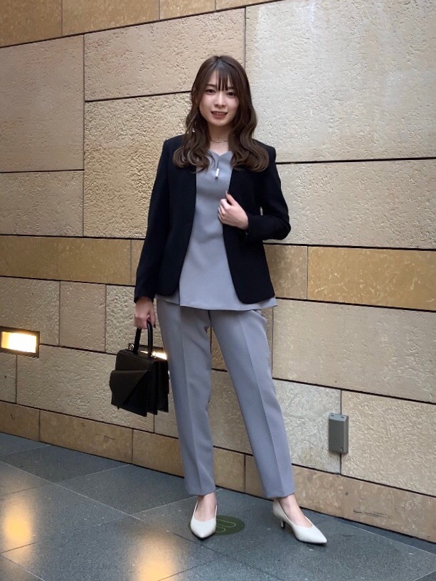 1度着用　PLST シャークツイードカラーレスジャケット＋パンツ 1度着用 PLST シャークツイードカラーレスジャケット＋パンツ