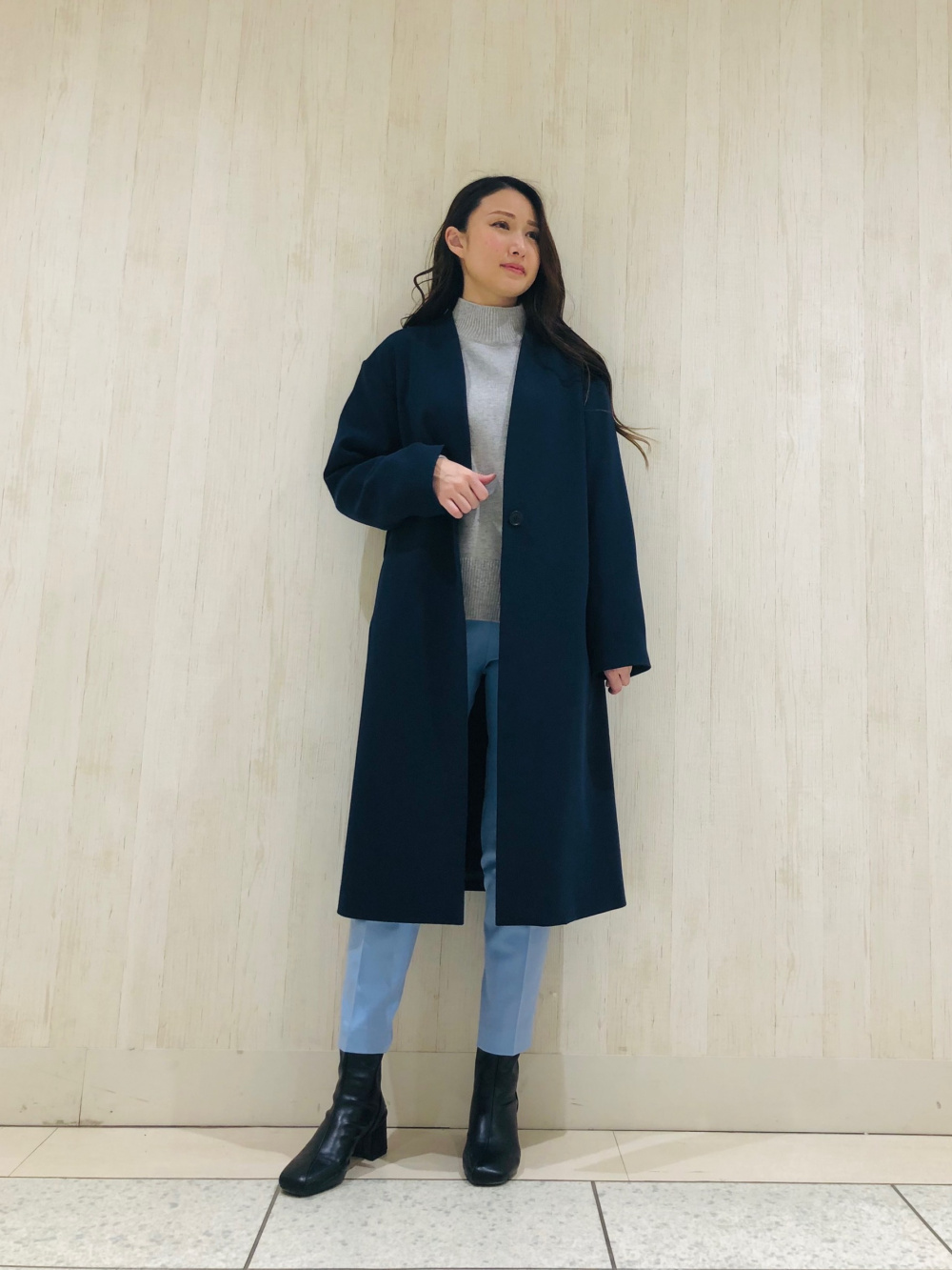 ブラッシュドバック2WAYロングジレ、PLUS STYLE ワイドパンツ（ウール